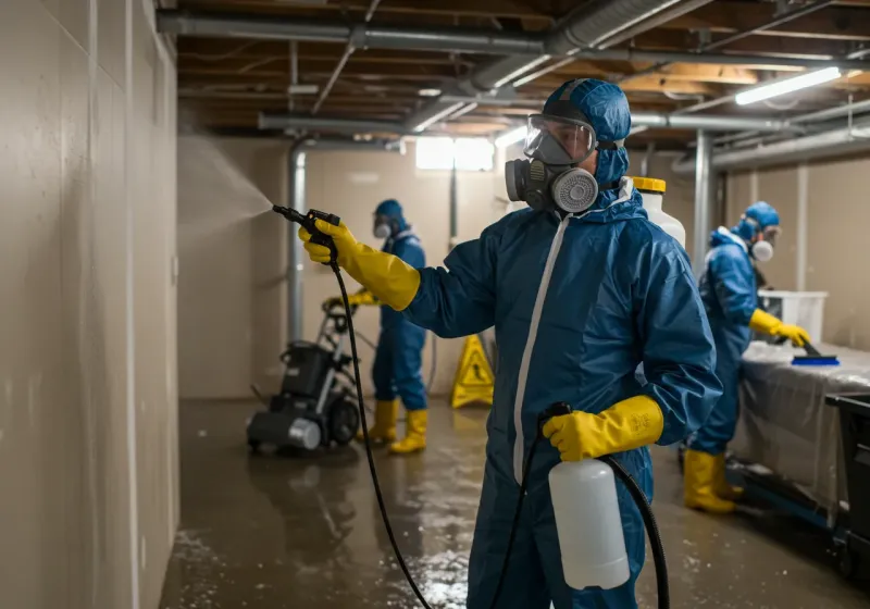 Basement Sanitization and Antimicrobial Treatment process in West Swanzey, NH